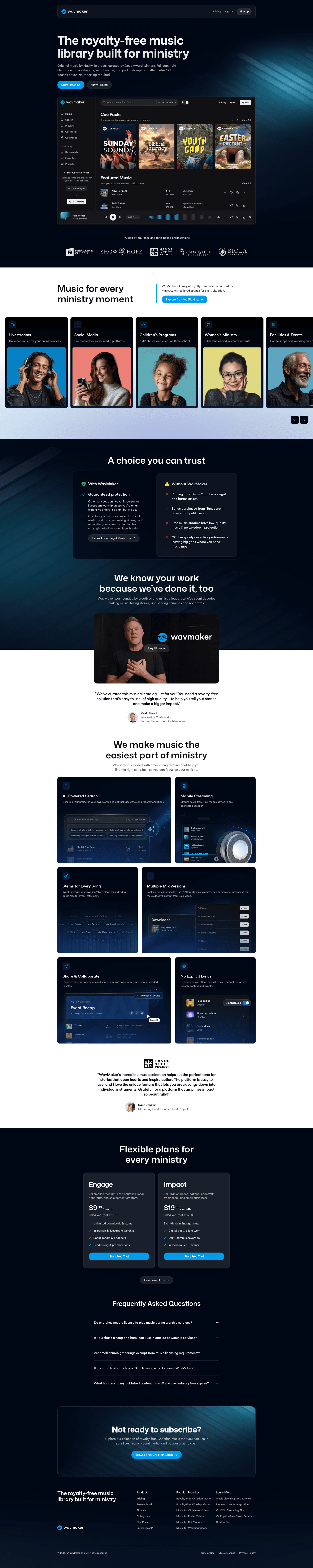 Wavmaker landing page