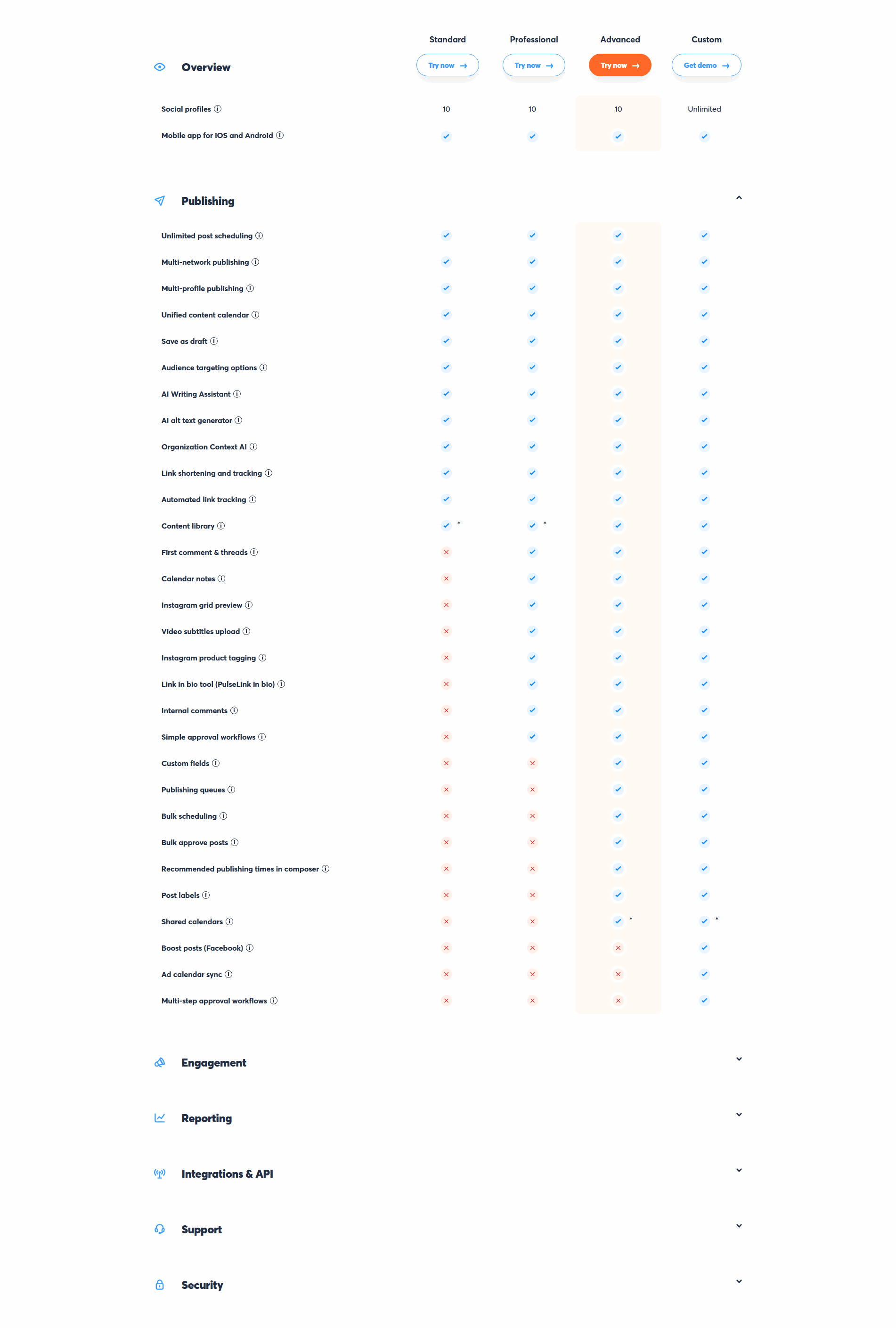 Agorapulse pricing section